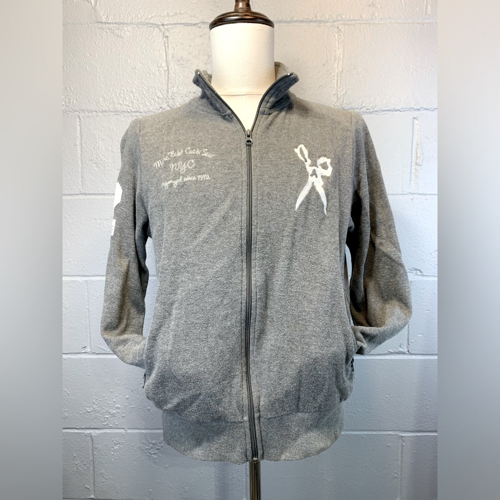 Marc Ecko Gray Full Zip Mock Neck Cut & Sew Sweatshirt/Sweater Men's Size Small